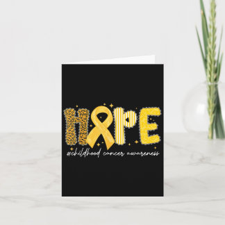 Leopard Hope Gold Ribbon Kinderkanker Awarenes Kaart
