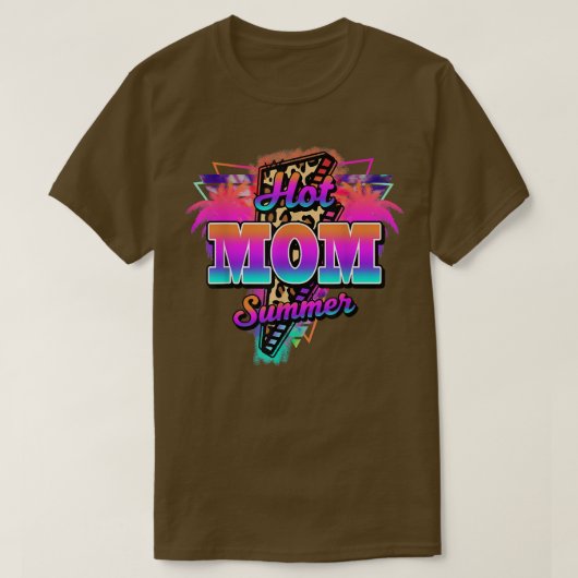 Leopard Hot Mam Summer, Moeder Vacation Beach Summ T-shirt (Design voorkant)