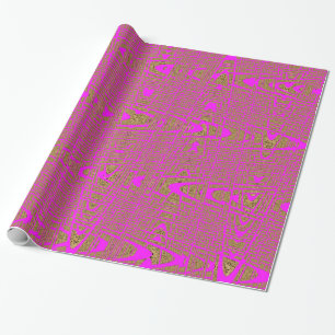 Leopard Hot Pink Moderne Geometrische Abstracte Go Cadeaupapier