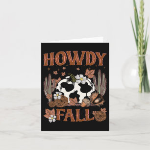 Leopard Howdy Herfst Western Pumpkin Autumn Herfst Kaart