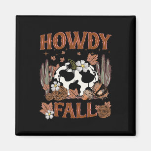 Leopard Howdy Herfst Western Pumpkin Autumn Herfst Magneet