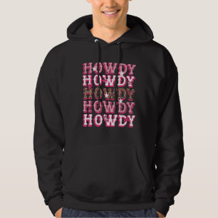 Leopard Howdy Rodeo Western Land Southe Hoodie