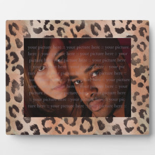 Leopard Huid in Tangerine Abrikozen Fotoplaat