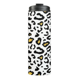 Leopard-huid naadloos patroon thermosbeker