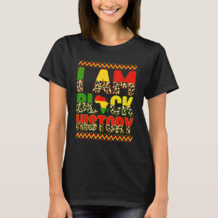 Leopard I Am Black History Maand African American T-shirt