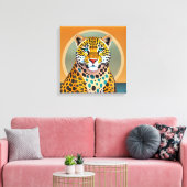 Leopard - Impression d'art en toile enveloppée (Insitu(Salon))
