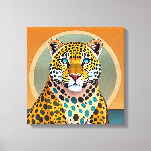Leopard - Impression d'art en toile enveloppée (Recto)