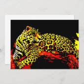 Leopard Invitation Kaart (Voorkant / Achterkant)
