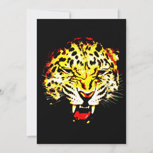 Leopard Invitation Kaart (Voorkant)