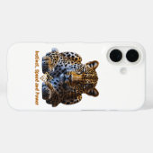 Leopard iPhone 16 Case – Instinct, Speed and Power (Achterkant (horizontaal))