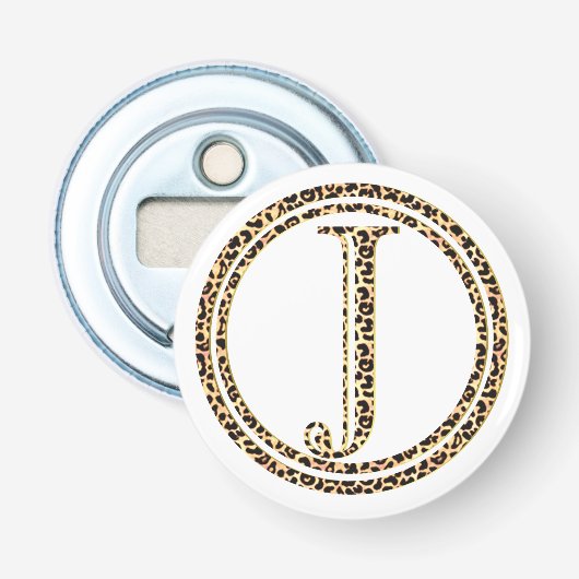 Leopard J Button Flesopener (Voorkant)