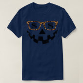 Leopard JackOLantern Leopard Glasse Pumpkin Dollar T-shirt (Design voorkant)