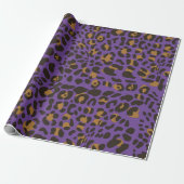 Leopard Jaguar Animal Print Pattern Cadeaupapier (Uitgerold)