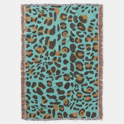 Leopard Jaguar Animal Print Pattern Deken (Voorkant Verticaal)