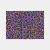 Leopard Jaguar Animal Print Pattern Fleece Deken (Voorkant (Horizontaal))