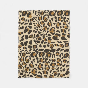 Leopard Jaguar Animal Print Pattern Fleece Deken