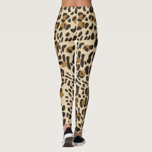Leopard Jaguar Animal Print Pattern Leggings (Achterkant)