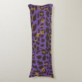 Leopard Jaguar Animal Print Pattern Lichaamskussen (Voorkant Verticaal)