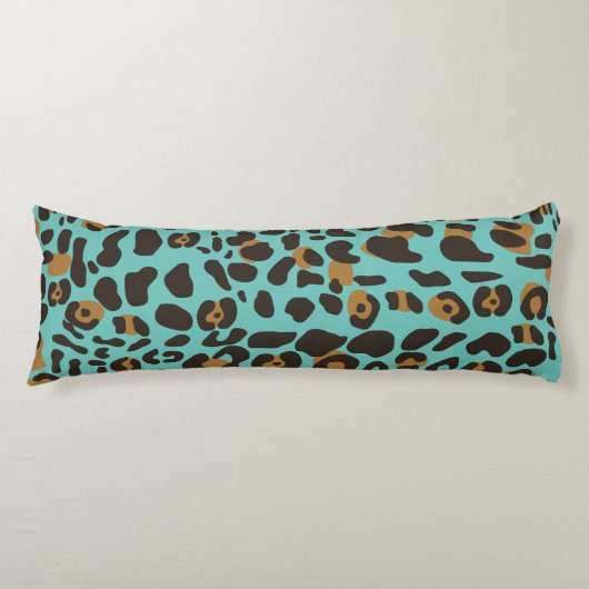 Leopard Jaguar Animal Print Pattern Lichaamskussen (Voorkant)