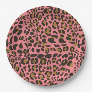 Leopard Jaguar Animal Print Pattern Papieren Bordje