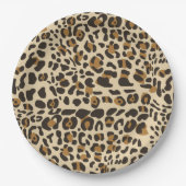 Leopard Jaguar Animal Print Pattern Papieren Bordje (Voorkant)