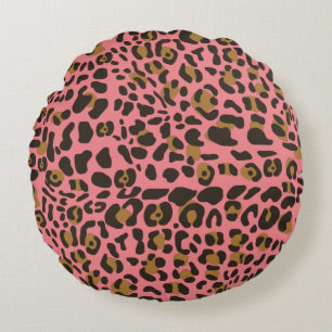 Leopard Jaguar Animal Print Pattern Rond Kussen