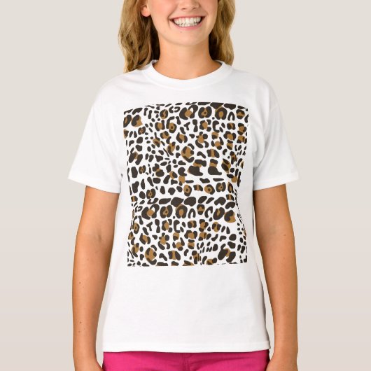 Leopard Jaguar Animal Print Pattern T-shirt (Voorkant)