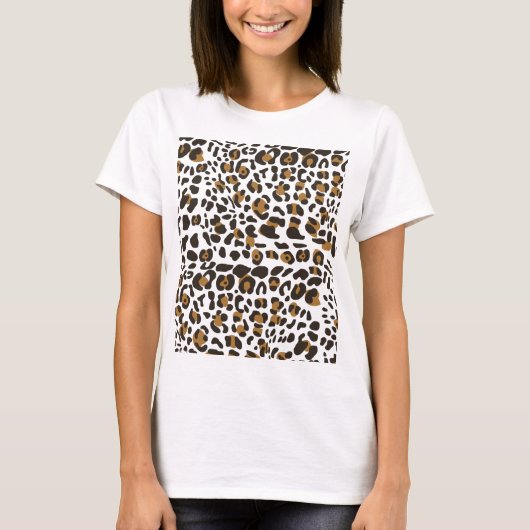 Leopard Jaguar Animal Print Pattern T-shirt (Voorkant)