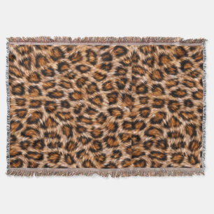 Leopard Jaguar Cat Brown bontpatroon-24609 Deken