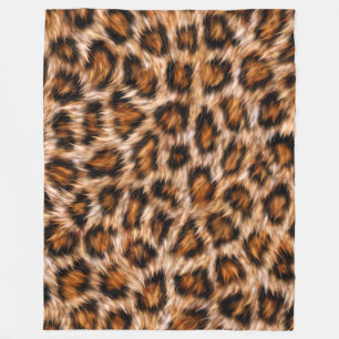Leopard Jaguar Cat Brown bontpatroon-24609 Fleece Deken