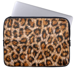 Leopard Jaguar Cat Brown bontpatroon-24609 Laptop Sleeve