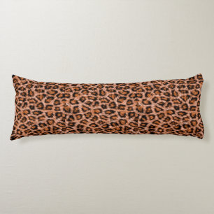 Leopard Jaguar Cat Brown bontpatroon-24609 Lichaamskussen