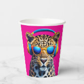 Leopard Jammin' Papieren Bekers (Achterkant)