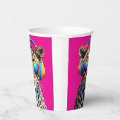 Leopard Jammin' Papieren Bekers (Rechts)