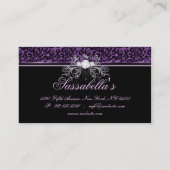 Leopard Jewelry Visitekaartje Crown Paars (Achterkant)