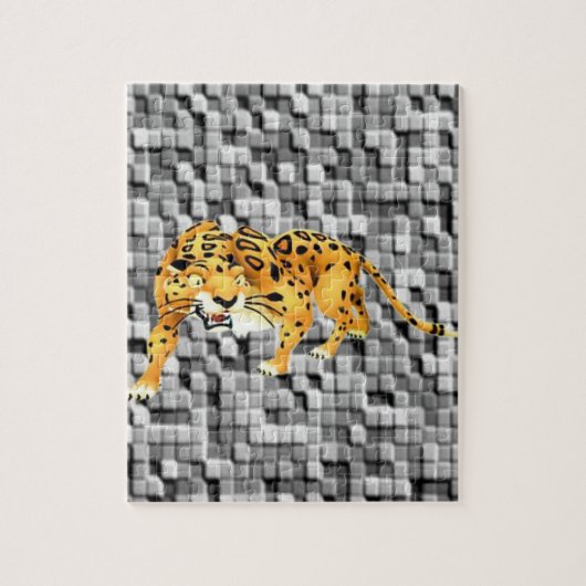 Leopard Jigzaag Puzzle Legpuzzel (Verticaal)