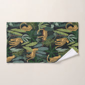 Leopard Jungle Forest Illustration Seamless  Bad Handdoek (Handdoek)