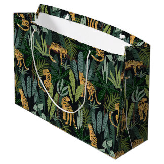 Leopard Jungle Forest Illustration Seamless  Groot Cadeauzakje