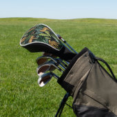 Leopard Jungle Forest Illustration Seamless Patter Golfheadcover (Insitu)
