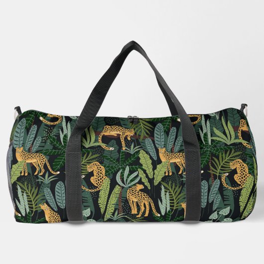 Leopard Jungle Forest Illustration Seamless Patter Plunjezak (Achterkant)