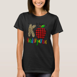 Leopard K is voor kleuterschool schattige rode ger T-shirt
