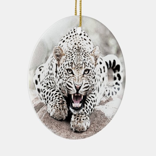 Leopard Keramisch Ornament (Rechts)