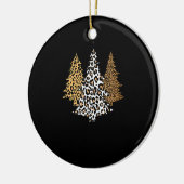 leopard kerstbomen cheetah cadeau voor kunstdrukke keramisch ornament (Links)