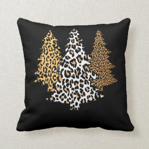 leopard kerstbomen cheetah cadeau voor kunstdrukke kussen