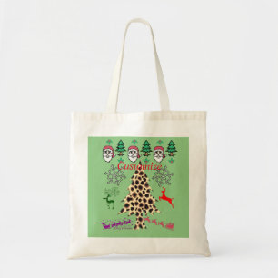 Leopard-kerstbomen met Santas Thunder_Cove Tote Bag