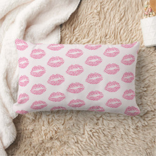 Leopard Kiss - Roze lak printplaat Patroon Kussen