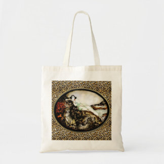 Leopard Lady Bag van Icart Etching Art Deco Style Tote Bag
