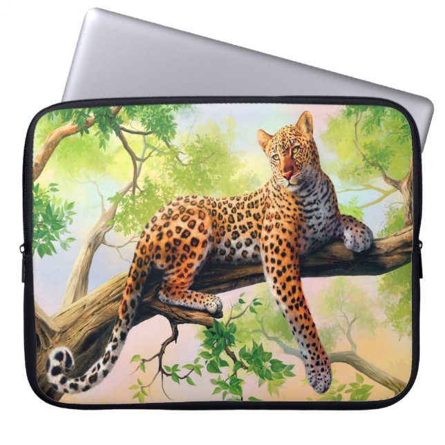 Leopard Laptop Sleeve (Voorkant)