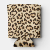Leopard Lederen Print Patroon Monogram Blikjeskoeler (Achterkant)