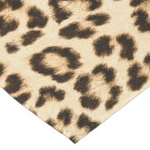 Leopard Lederen Print Patroon Monogram Lange Tafelloper (Hoek)